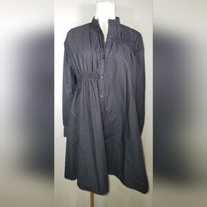 ZARA Black Dress With Ruching Details Size Medium
